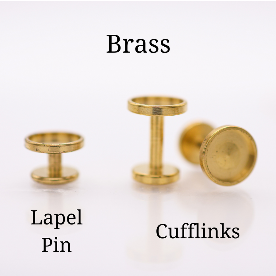 Dapper Woodworks Custom Wood Lapel Pins and Cufflinks Olivewood