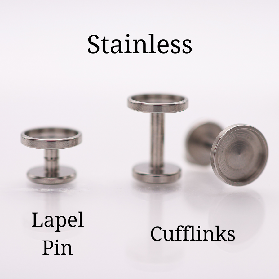 Custom Wood Lapel Pins and Cufflinks