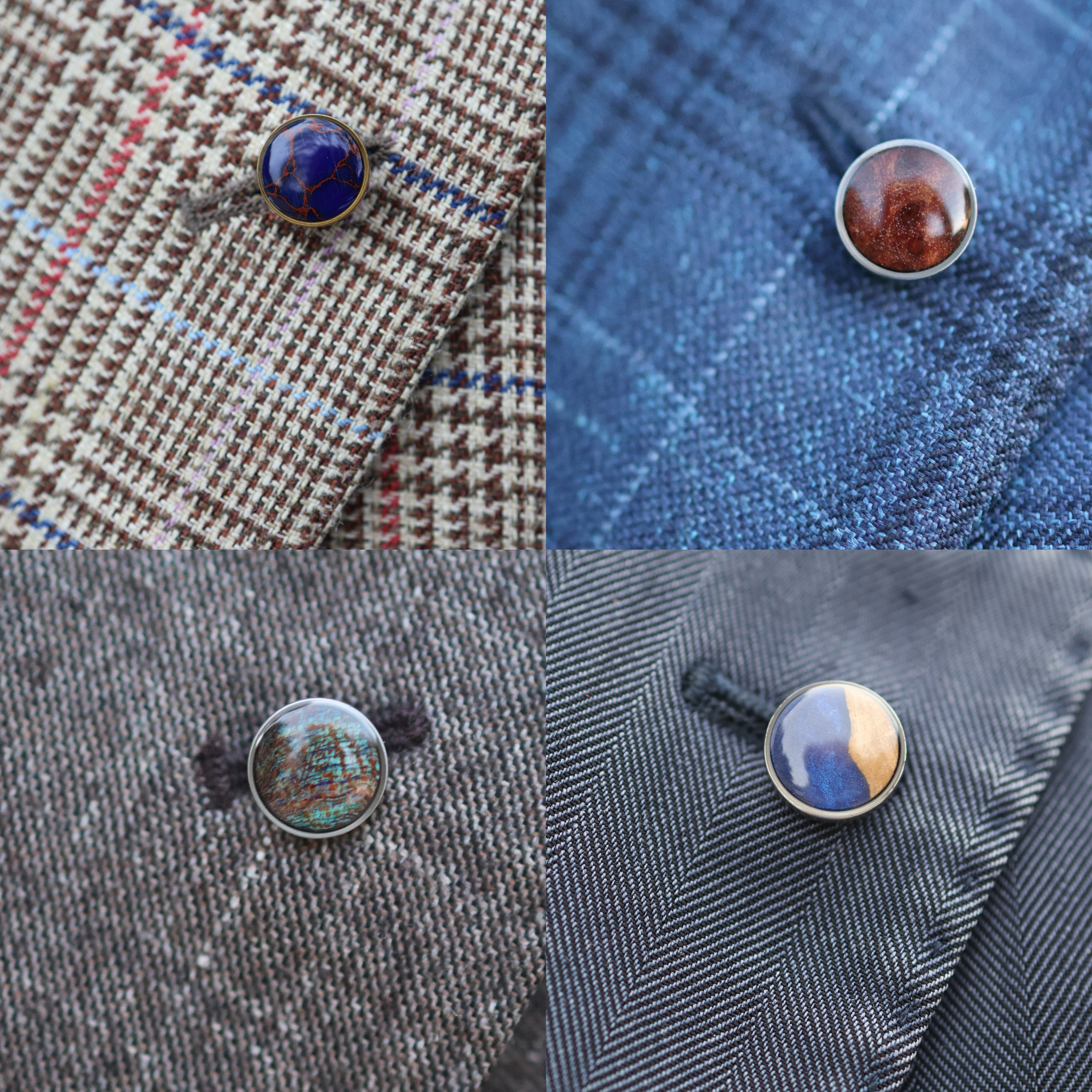 Custom Wood Lapel Pins and Cufflinks – Dapper Woodworks