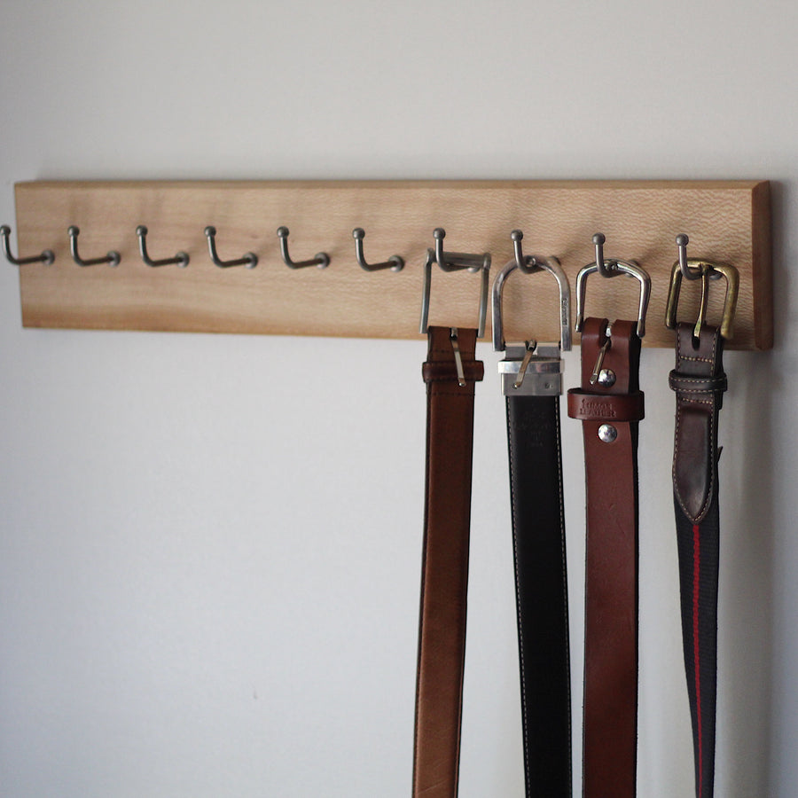 Custom Belt Rack - Choose your size, wood, and hardware finish – Dapper ...