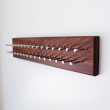 Custom Bolivian Rosewood Tie Rack with stainless pegs