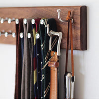 Custom Belt Rack Choose your size wood and hardware finish