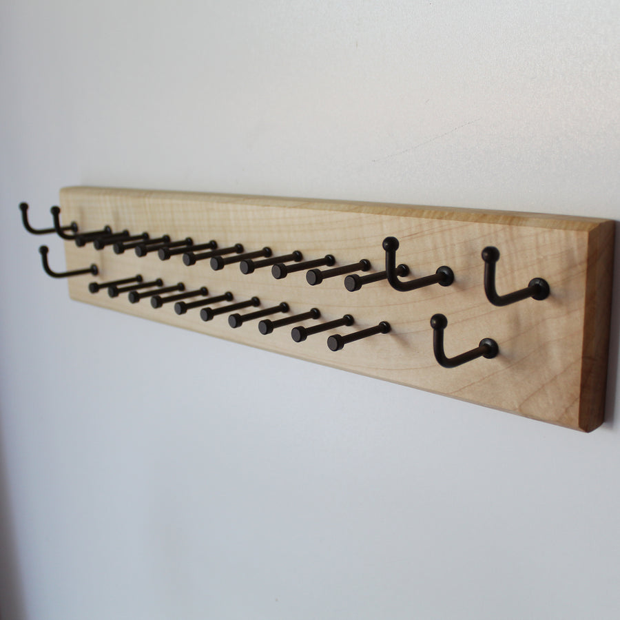 Maple belt and tie rack combo