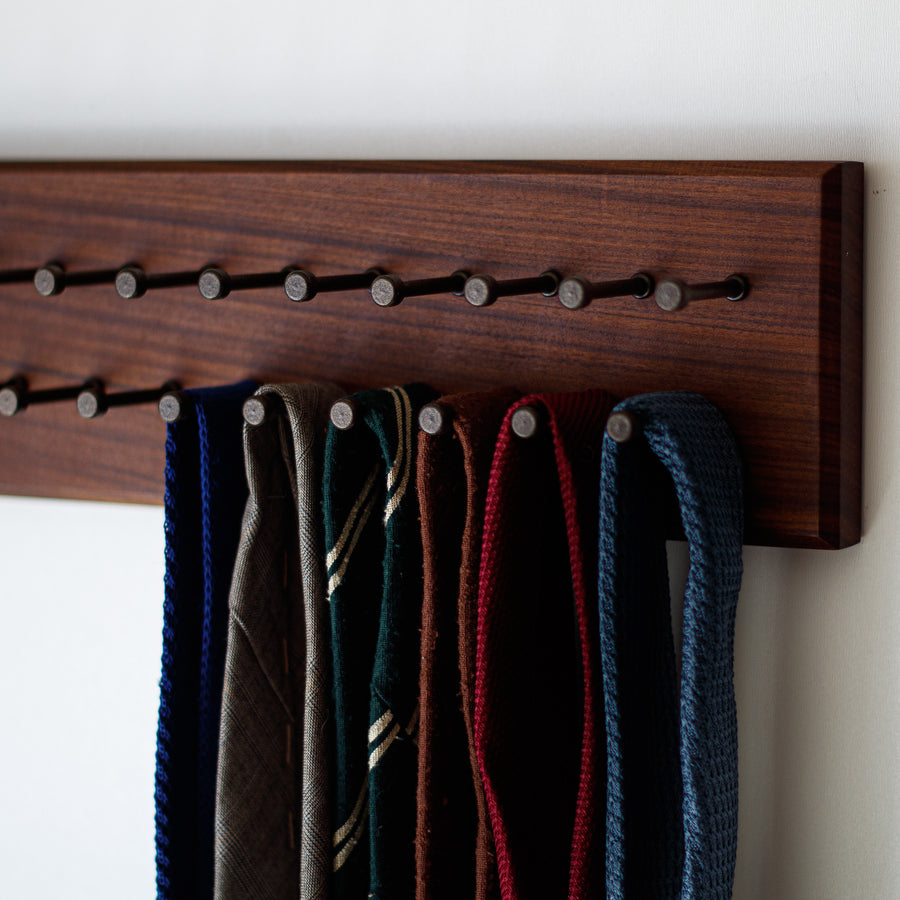 Custom Tie Rack - Choose your size, wood, and hardware finish – Dapper ...