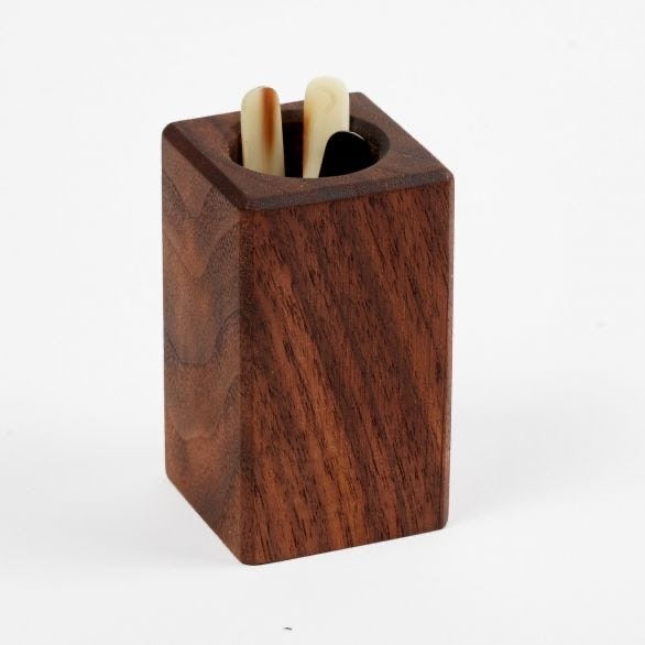 Small Walnut Collar Stay Holder