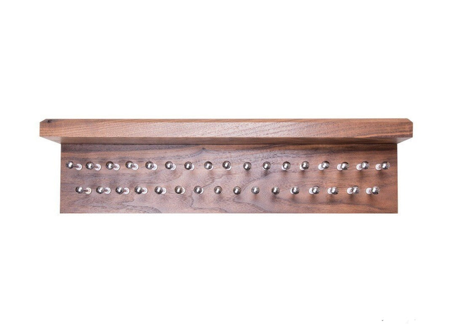 Medium Walnut Tie Rack with shelf - Dapper Woodworks
