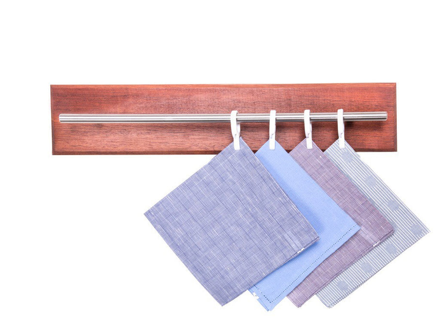 Bubinga Pocket Square and Tie Organizer - Dapper Woodworks